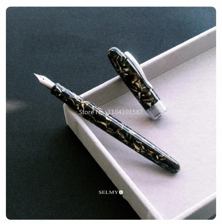 New Van Gogh Starry Sky Resin Beautiful Fountain Pen Students Smooth Writing Business Gift Resin/Metal Pen Holder