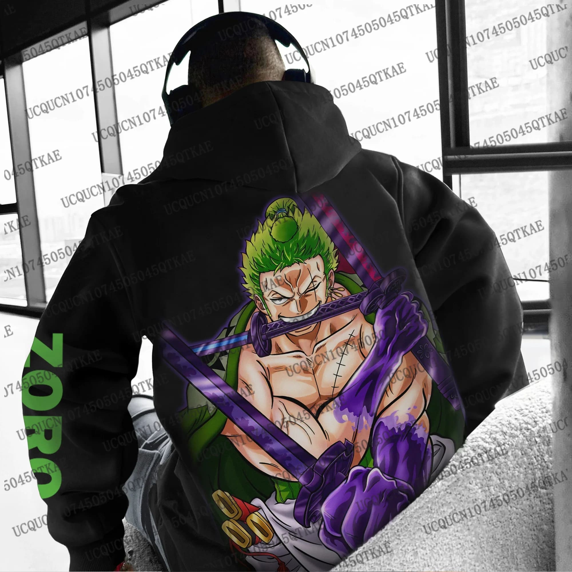 Felpe con cappuccio autunno inverno per uomo donna felpe con cappuccio cosplay ONE PIECE ZORO felpa anime moda Bandai abbigliamento cosplay