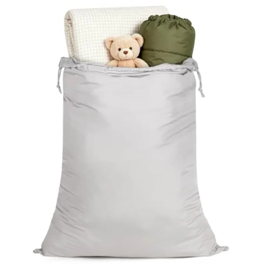 Laundry Bags Extra Large Heavy Duty, Nylon Travel Laundry Bag with Drawstring for Dirty Clothes, 28" x 40" Sleeping Bag Storage