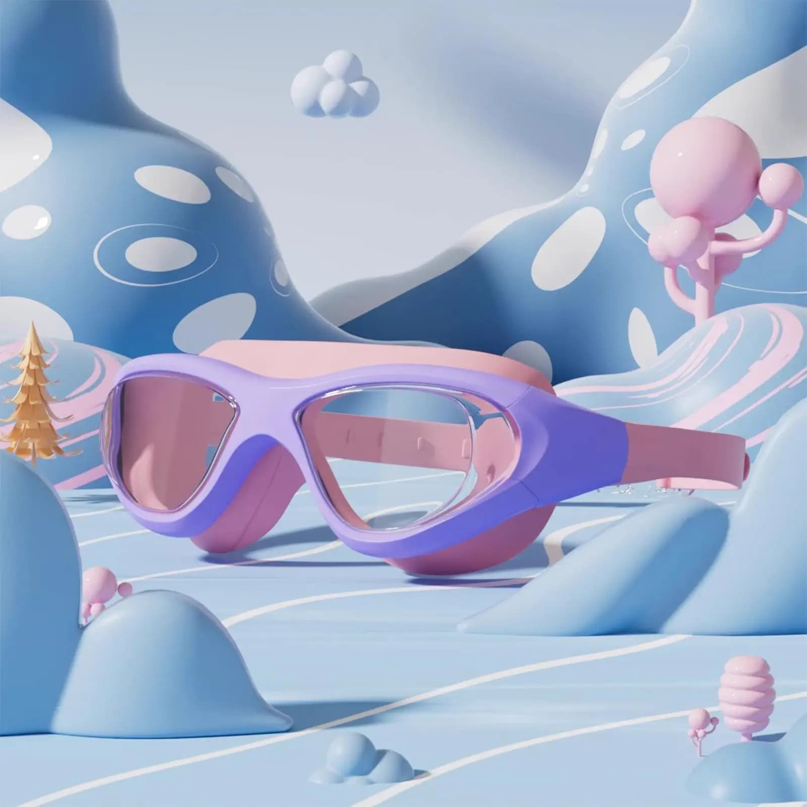 Occhialini da nuoto per bambini, occhiali da nuoto impermeabili, occhialini da snorkeling per bambini, ragazzi e ragazze, principianti, per vacanze al mare