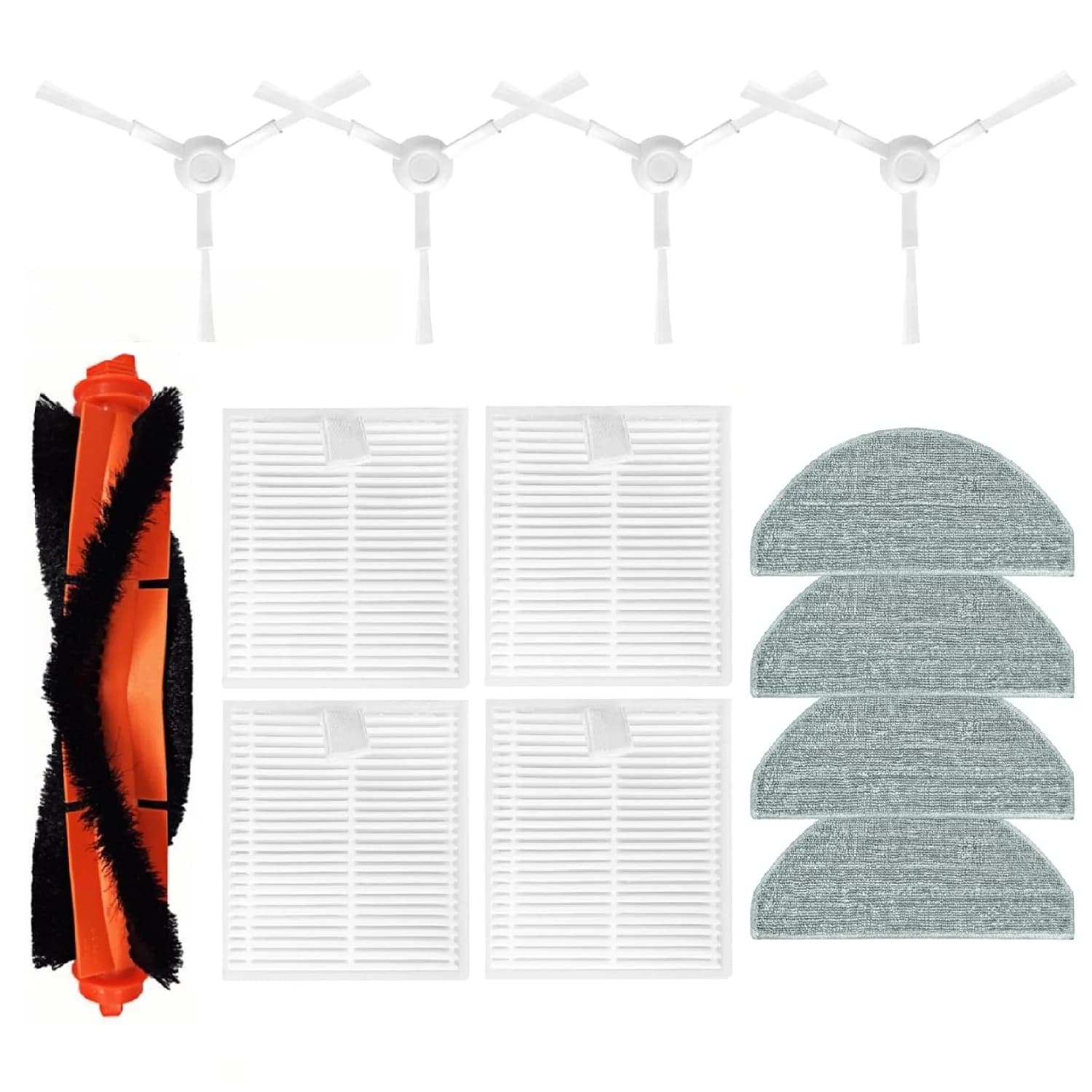 Accessories For Xiaomi S20 E10 E12 B112 C103 D106 Sweeping Robot Vacuum Cleaner, Main brush Side brush mop cloth HEPA filter