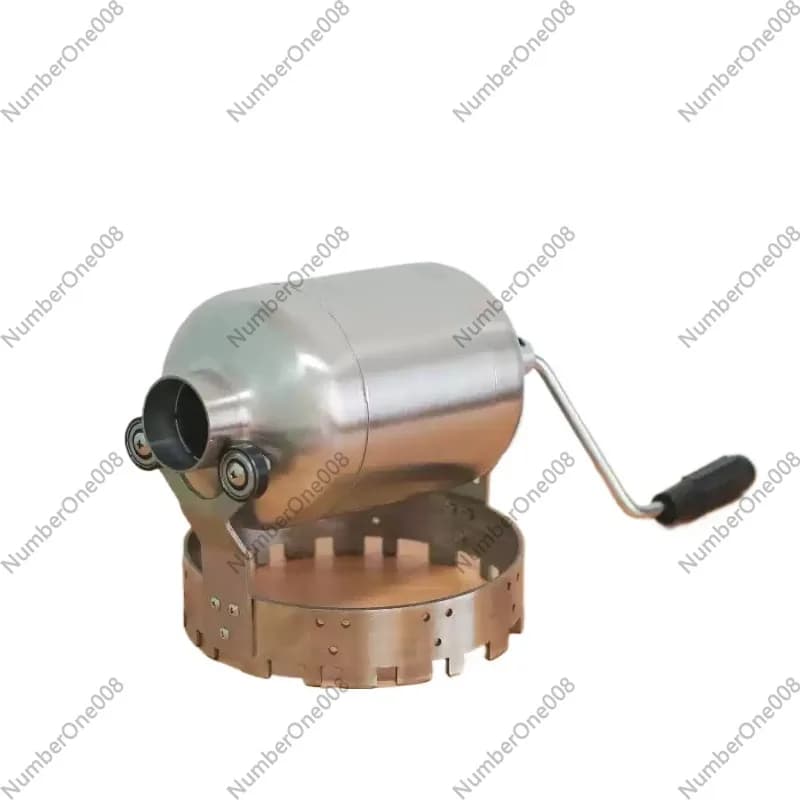 For Commercial Coffee Bean Roaster Hand Crank Manual Roasting Machine with Mesh Net for Home Use