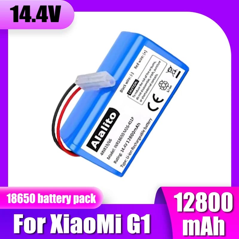 4S1P 14.4V 6800mAh Lithium ion Battery Pack for Xiaomi Robot Vacuum Cleaner Essential G1 MJSTG1, SKV4136GL R30 R35