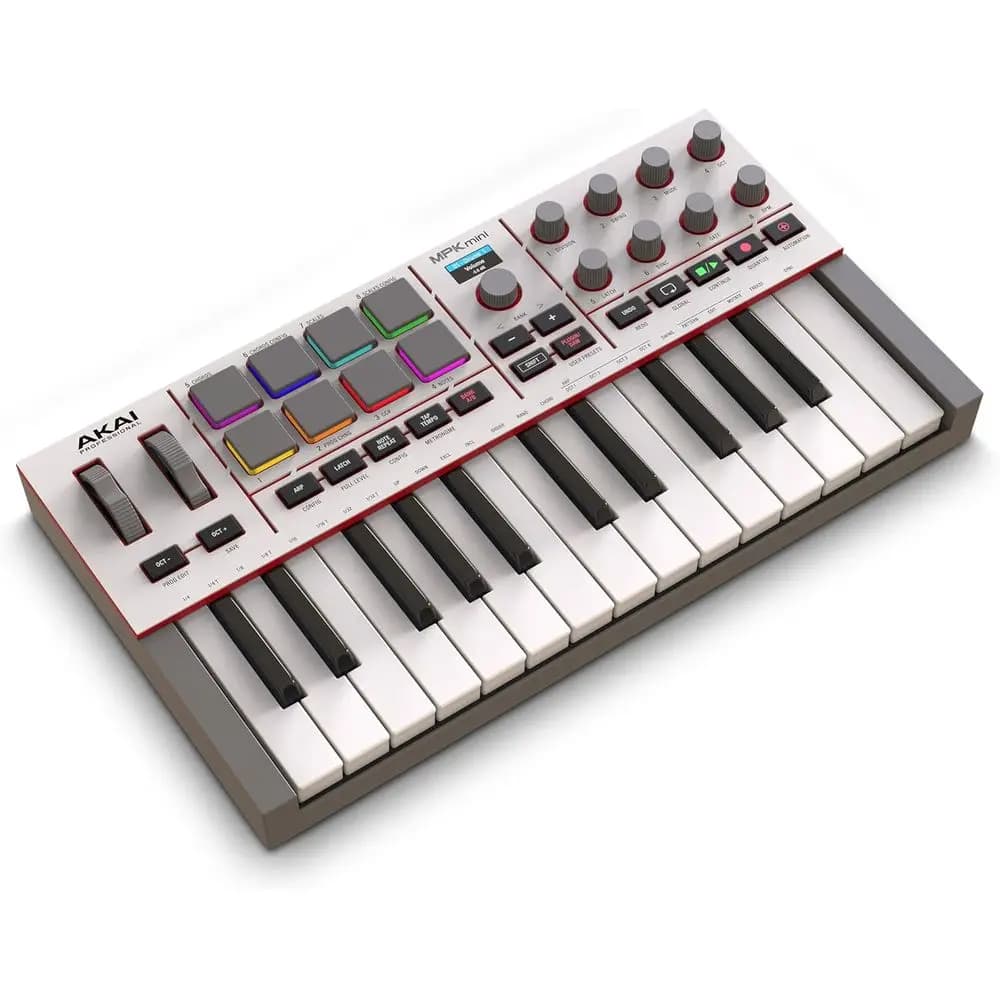 Controller Tastiera USB-C Mini IV per Principianti e Produttori - Drum Pads, Manopole Rotanti, Controlli Pitch e Wheels, Software di Produzione
