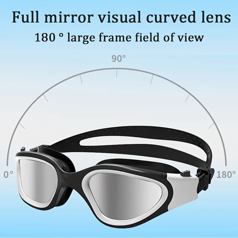 Adult Competition Swimwear, Silicone Swimwear HD Anti-fog with UV Protection and Sealing Gasket for Water Sports