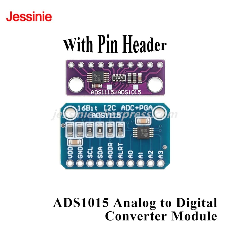 10 pz/1 pz ADS1015 Modulo di Conversione ADC Analogico-Digitale a 4 Canali 12 Bit da 2.0 V a 5.5 V I2C per Arduino