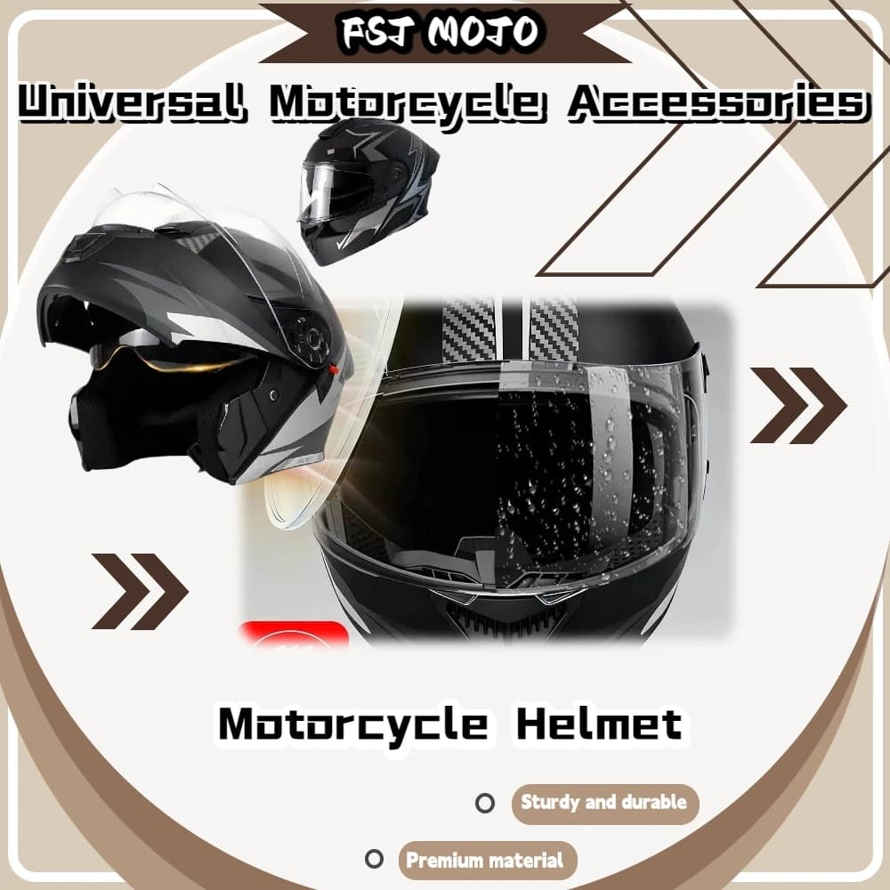 All Season Modular Flip Full Helmet 3C ECE Certified Anti‑Glare Inner Sun Visor Vent Safety Helmet For Motorcycle & E‑Bike Users