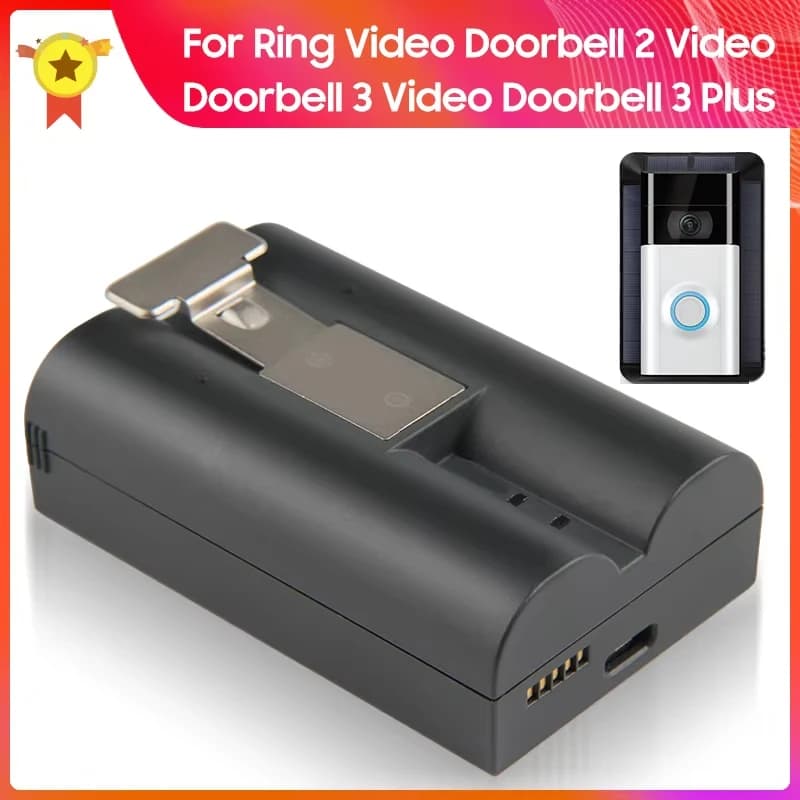 Batterie di ricambio per Ring Video Doorbell 2, Video Doorbell 3, Video Doorbell 3 Plus J743 V4, 6040mAh