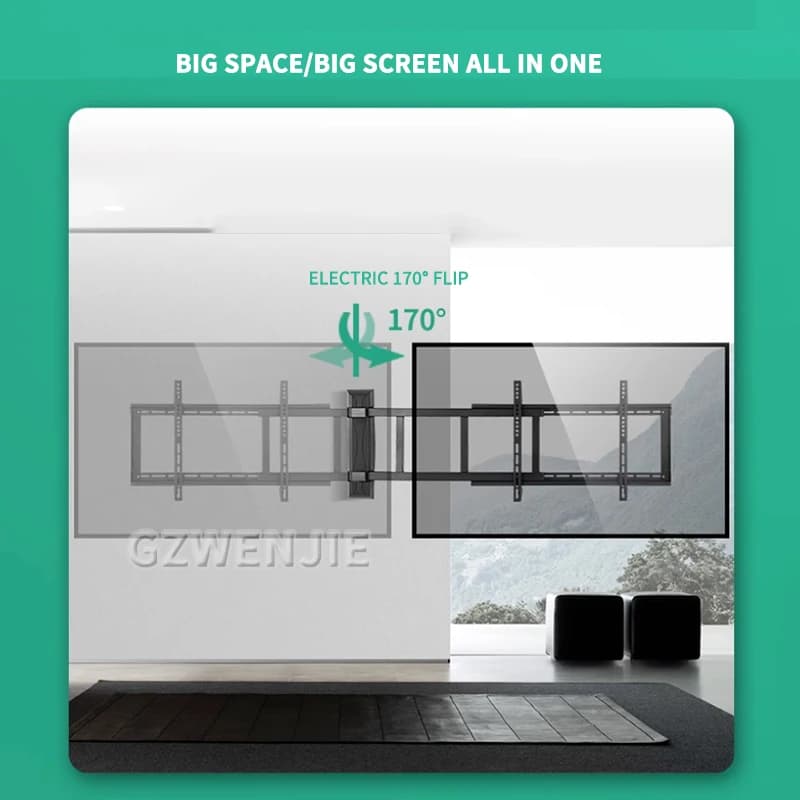 Wall Mount Bracket for TV articulated arms Slitting Inclination Extension Rotation TV monitor support with screws 32-75 inch display