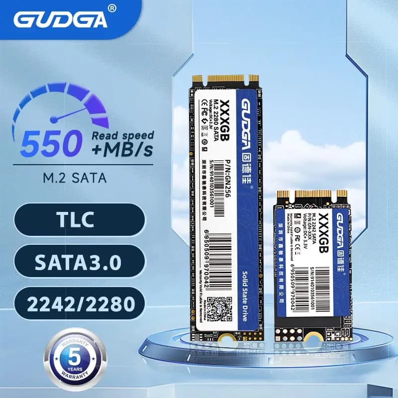 GUDGA M2 2280 SSD M.2 SATA 256gb 128gb 512gb 1TB 120g 240g Unità interna NGFF 2280mm 2242mm Disco Duro per laptop desktop