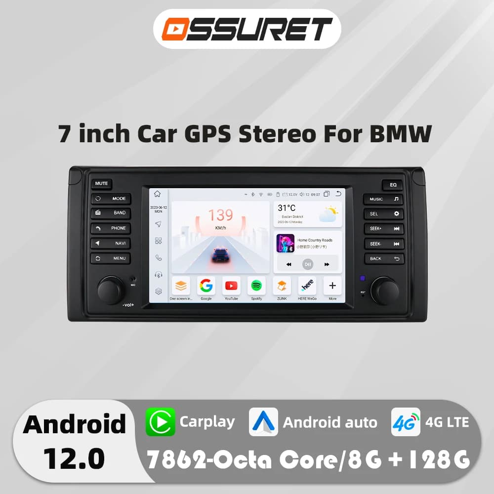 7862 DSP Carplay Android Autoradio per X5 E53 2000-2007 per BMW 5 E39 lettore Video multimediale GPS navi Stereo 4G 8Core Head Unit