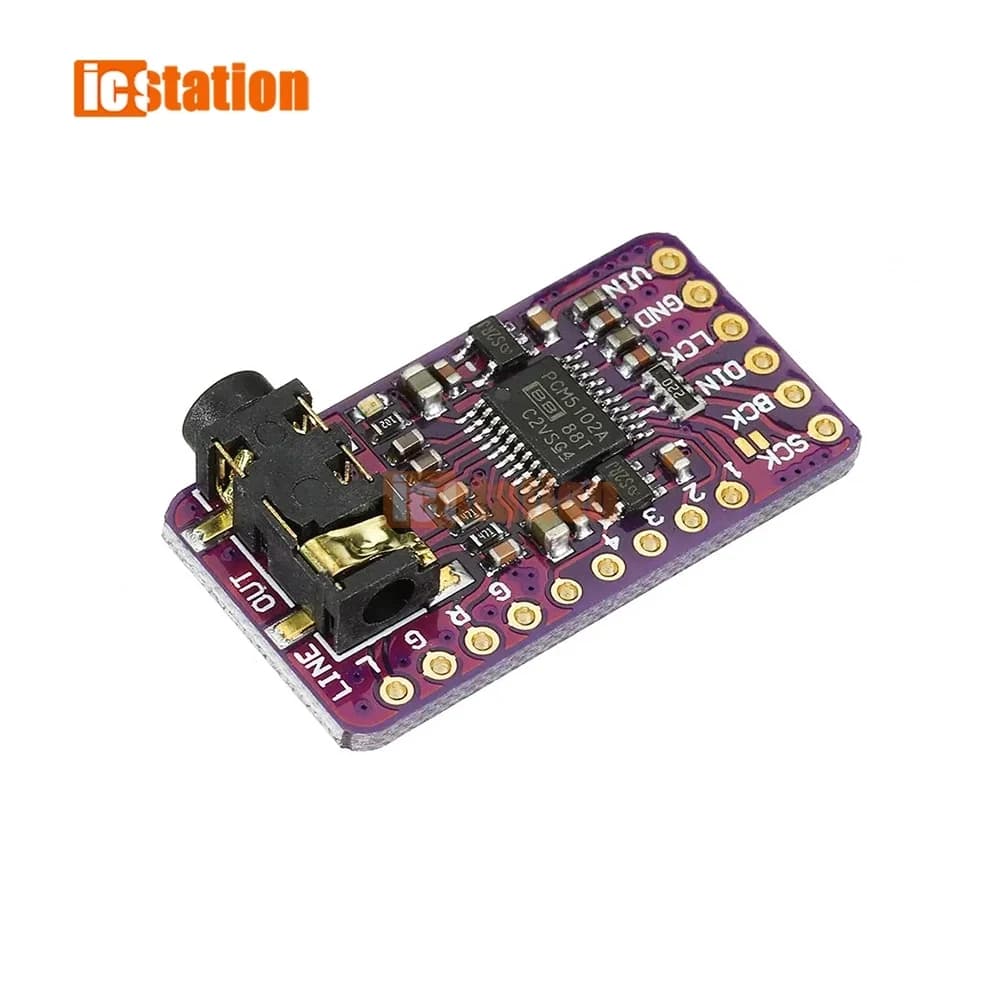 PCM5102 PCM5102A Scheda di decodifica DAC I2S IIC Interfaccia GY-PCM5102 I2S Modulo lettore Scheda audio per Raspberry Pi pHAT Scheda audio