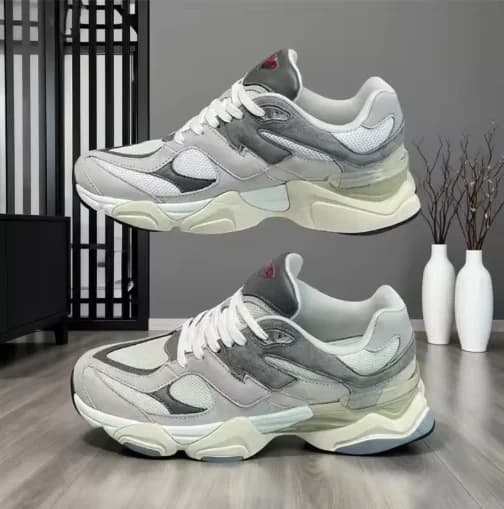 N9060 Reflective Sports Shoes for Men/Women Lightweight Shockproof Running Sneakers Unisex Low-Top Outdoor Athletic Shoes 36-45