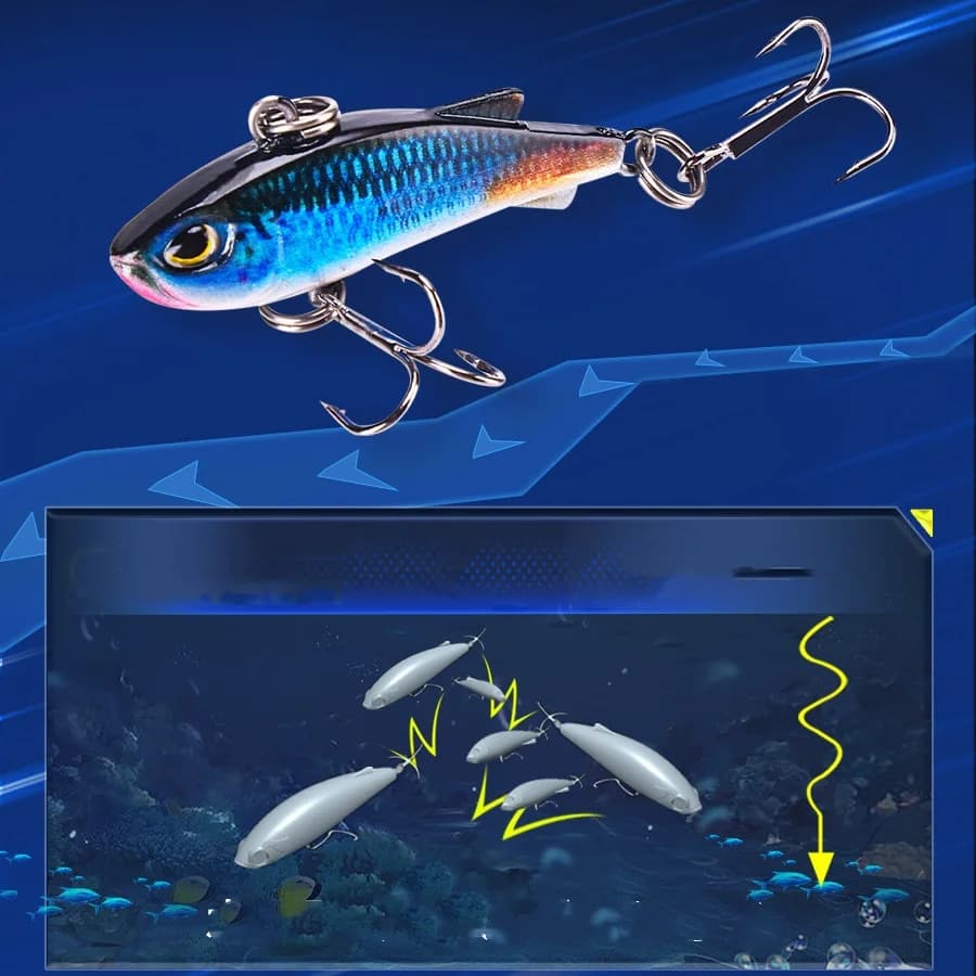 Esca da Pesca 3D Stampata, Minnow VIB, Esca Dura 4cm 4.3g, Forma a Z, Affondante, Esche Artificiali, 1 Pezzo IN OFFERTA