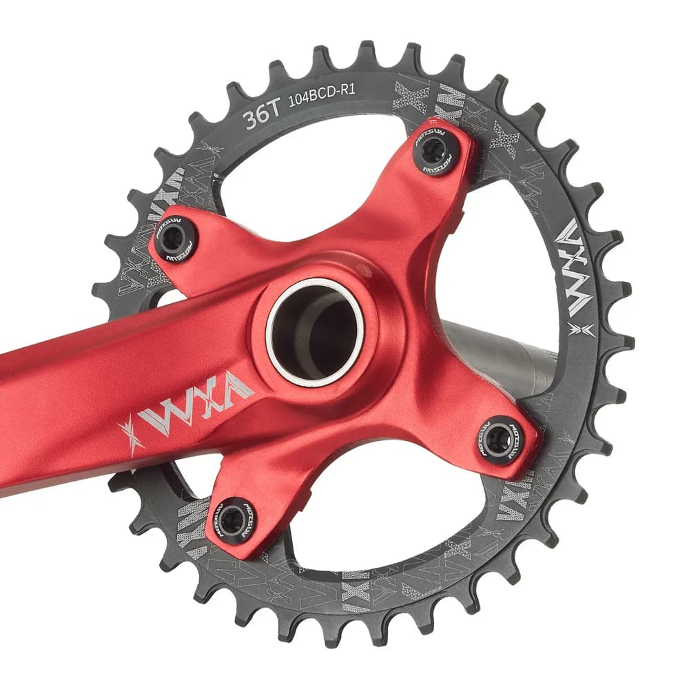 Corona 104 BCD 32T 34T 36T 38T Anello catena singolo stretto e largo con 4 pezzi Bulloni pignone per bici da strada Mountain BMX MTB Bike