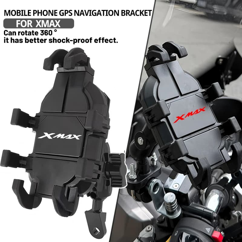 Per Yamaha Xmax XMAX 400 300 250 125 Accessori Moto Manubrio Supporto Del Telefono Mobile W/Amortizzatore GPS Staffa di Supporto