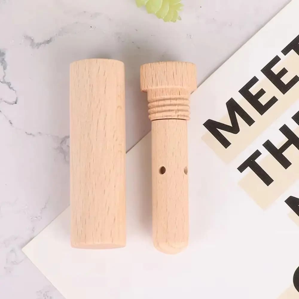Wooden Essential Oil Aroma Wood Diffuser Long-lasting Floral Fireless Aromatherapy Nasal Inhaler with Wicks Slowly Volatile