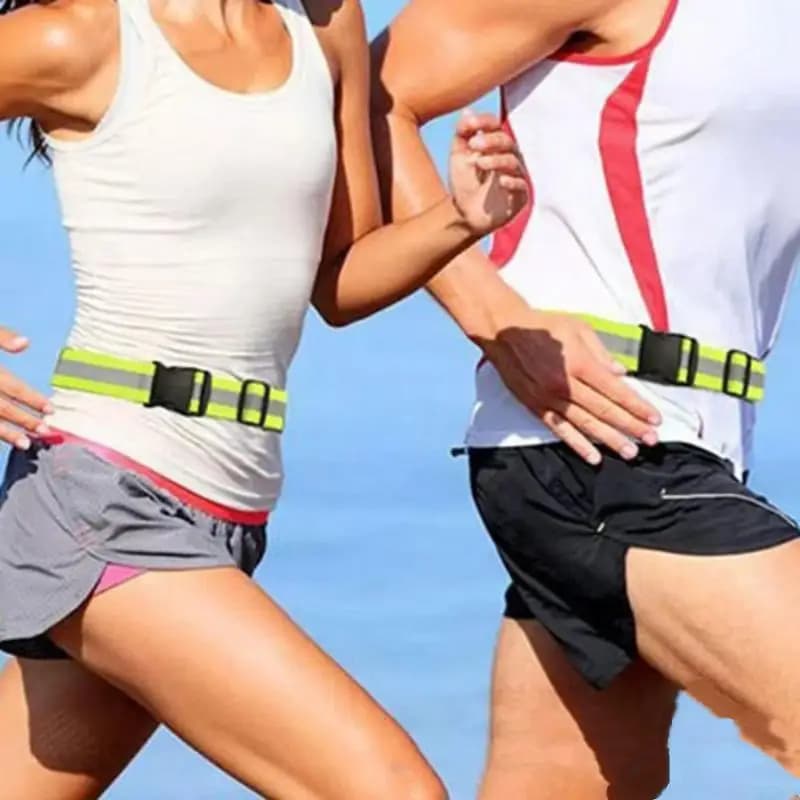 Adjustable Elastic Reflective Running Belt High Visible Night Safety Gear for Outdoor Training Night Walking Biking Activities