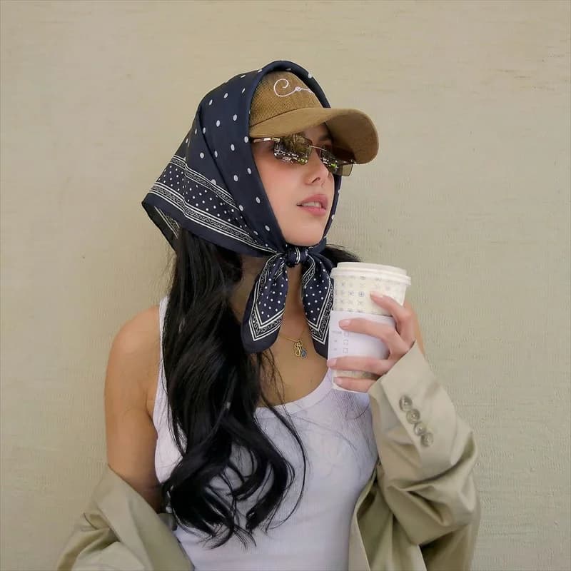 Luxury Brand 2026 Dot Print Square Silk Scarf for Women Hijab Hair Bands 70cm Neckerchief Female Satin Shawl Ribbon Headband