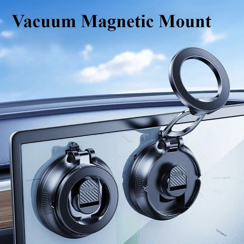 Hipacool Supporto magnetico per telefono pieghevole con ventosa per auto, angolo di supporto regolabile per staffa universale per tablet per iPhone iPad