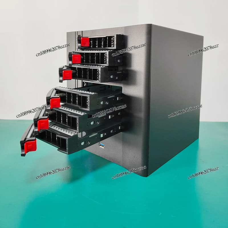 Chassis Nas a 6 dischi 17 × 17 Scheda principale Home Mini Itx Hei Xunhui Server di archiviazione di file sostituibile a caldo