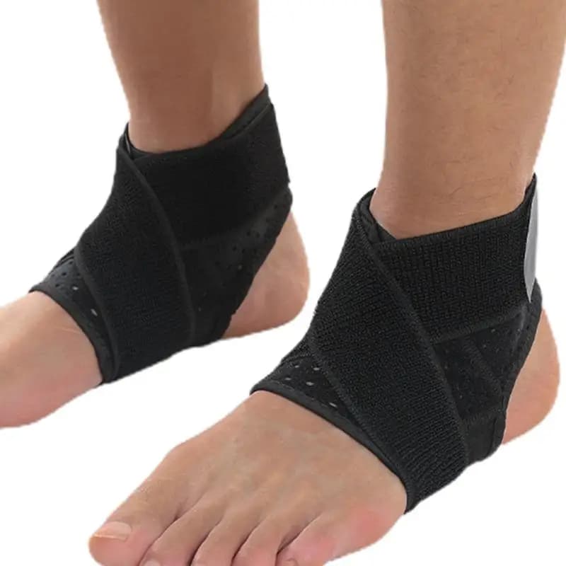 Tutore di supporto per caviglia Maniche di compressione regolabili per caviglia Tutore protettivo elastico per caviglia per la corsa di basket, calcio, corsa