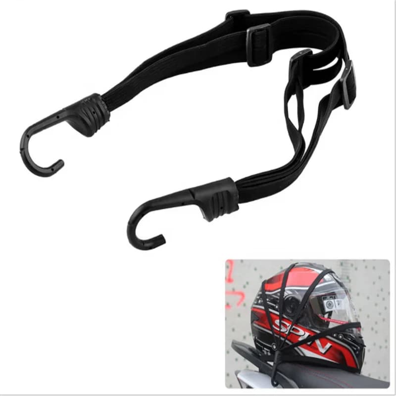 Bike Luggage Strap Helmet Fixed High Elasticity Straps Retractable Elastic Buckle Rope Motorbike Durable Bike Helmet Net