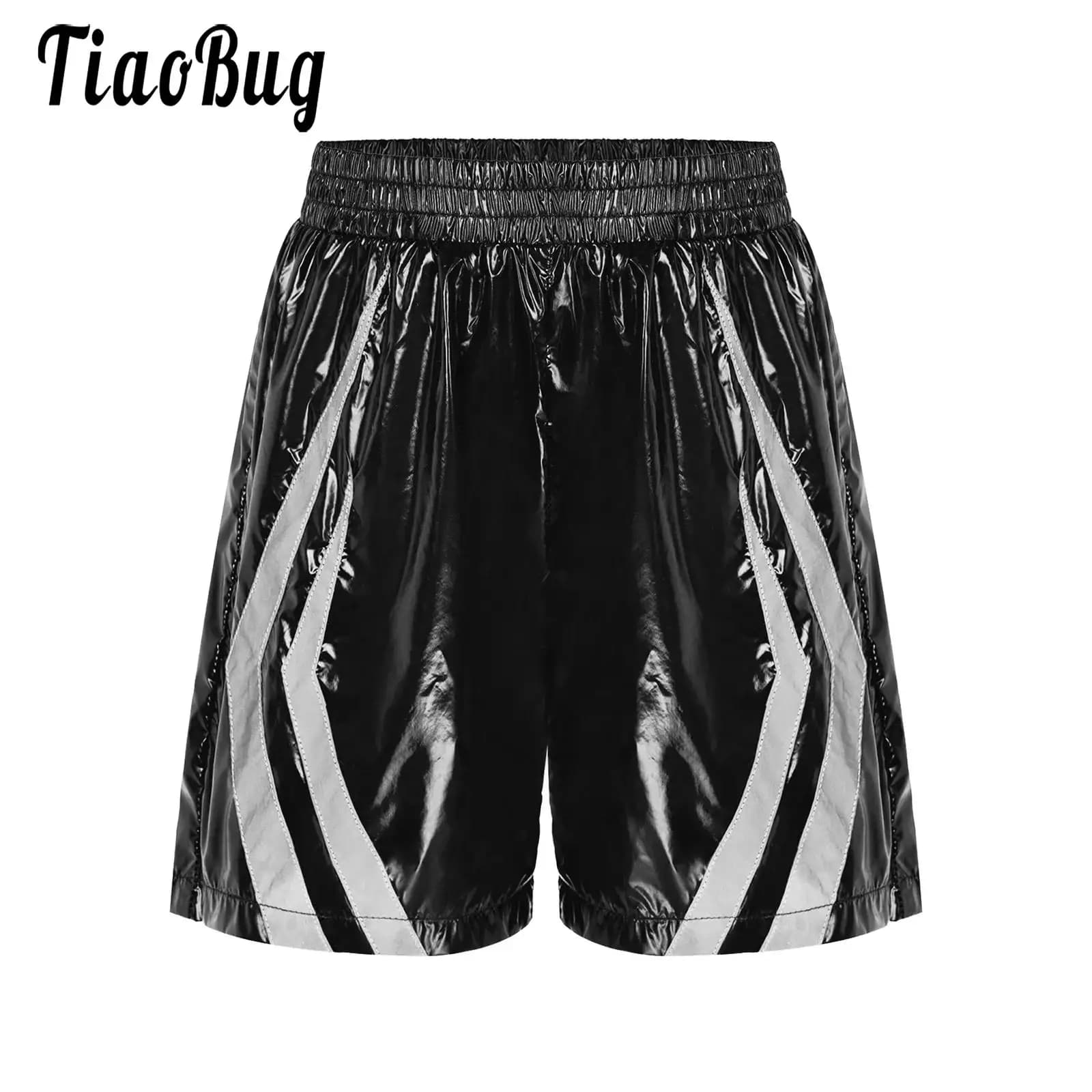 Kids Boys Girls Water Resistant Shorts Color Block Elastic Waistband Athletic Trunks Lightweight Sportswear for Running Cycling