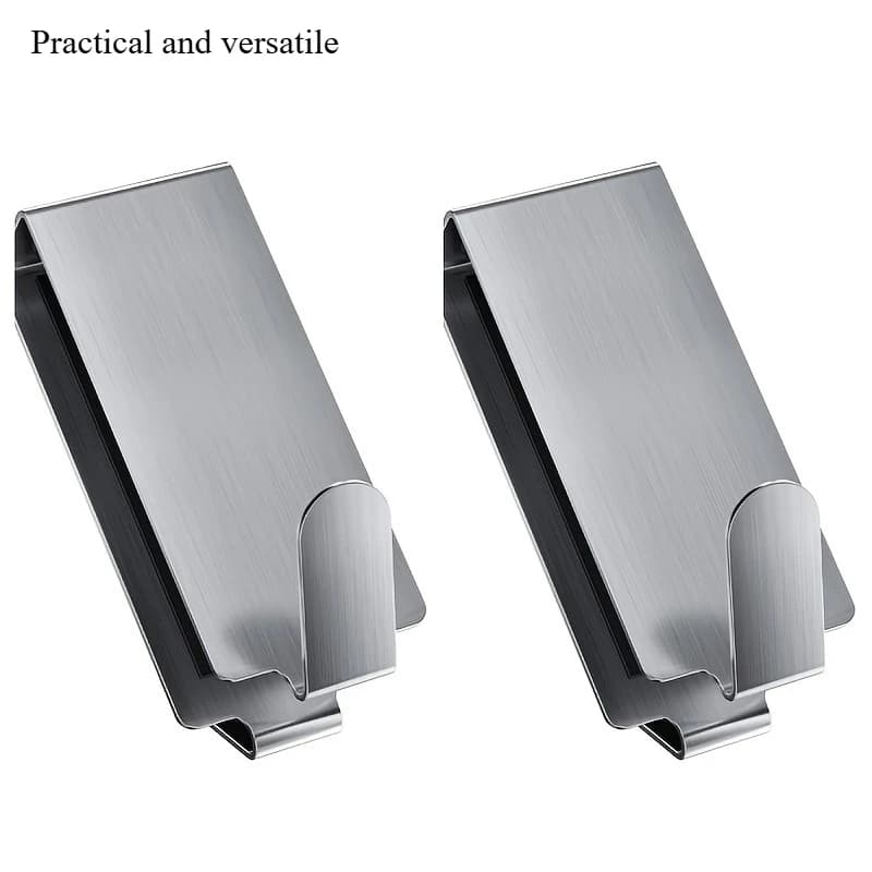 2/4Pcs Pack Shower Door Hooks Casual Style Easy Install Door Mount Hangers for Bathroom Glass Doors No-Drill Adhesive