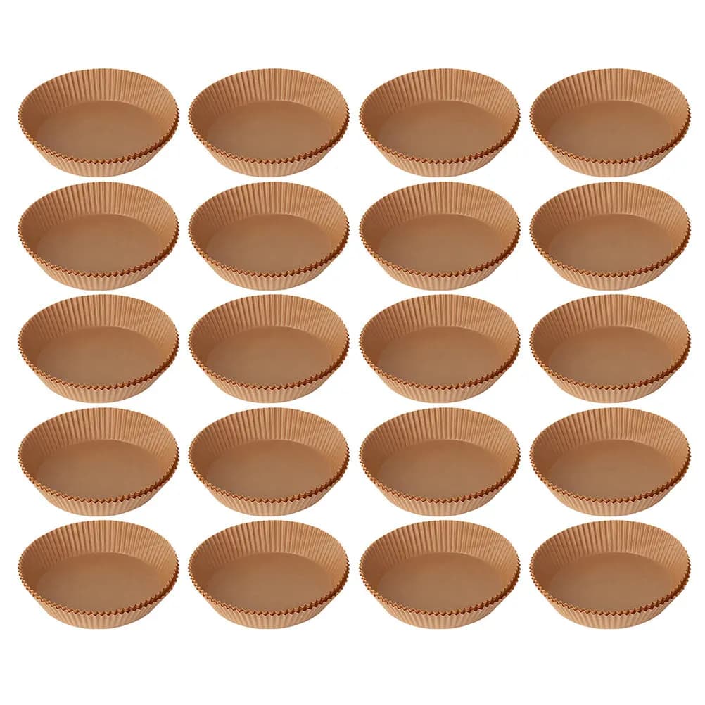 100Pcs Silicone Oil Proof Air Fryer Paper Liners Disposable Baking Paper Liner Non Stick for Food Shape Protection and Quick