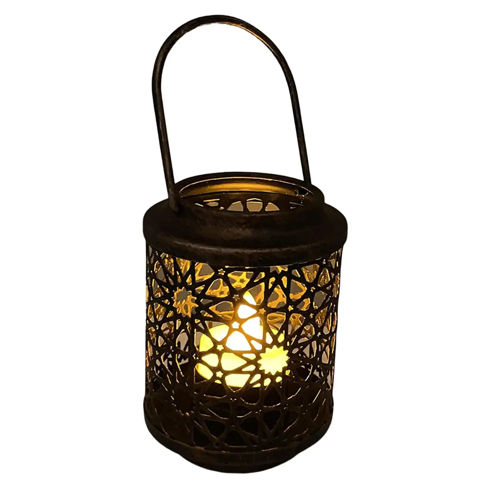 Hanging Candle Lantern Hollow Retro Gifts for Tabletop Indoor Outdoor Party