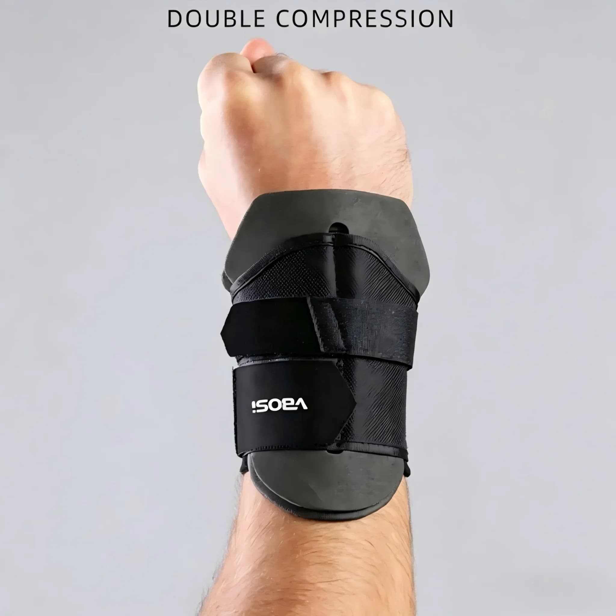 Supporto per Polso Regolabile, Protezione a Doppia Compressione, Fascia per Polso Imbottita per Rugby, Baseball, Basket, Fitness