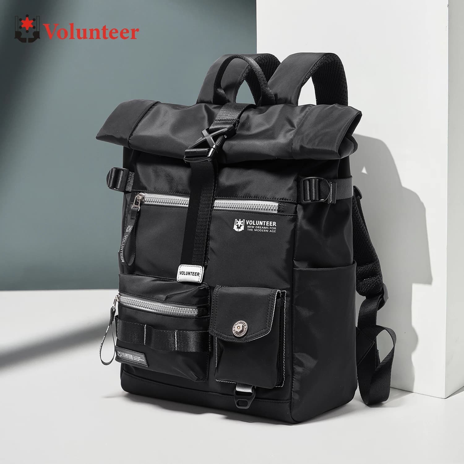VOLUNTEER Travel Laptop Waterproof Backpack for Men Women Camping Hiking Business School Bag Casual Fashion Daypack Man 1868-01