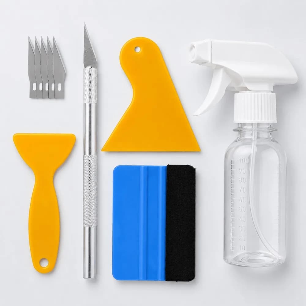 Car Window Tint Application Tools Kit with Squeegees Utility Knife Cutter Spray Bottle Vinyl Wrap Tool Kit for Window Film