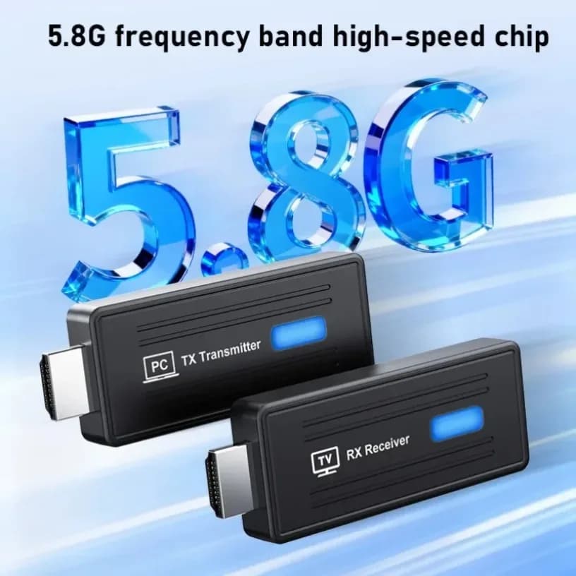 Trasmettitore e Ricevitore Video Wireless 50M 1080P, Extender HDMI-Compatibile, Adattatore per Display, Cavo per Mirroring Schermo da Fotocamera/PC a TV