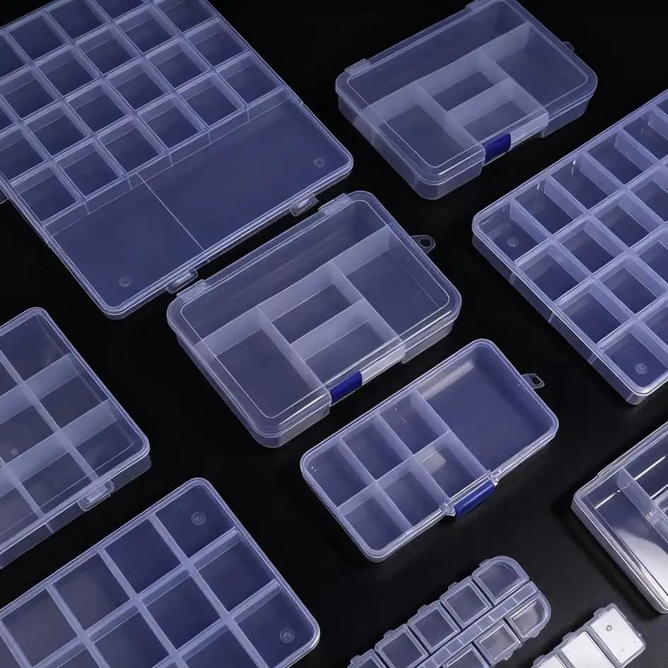 Stili multipli Multi Griglie Scatola di plastica Scomparto Scatola di immagazzinaggio Scatola organizzatore per perline Arte Artigianato fai da te Forniture di gioielli
