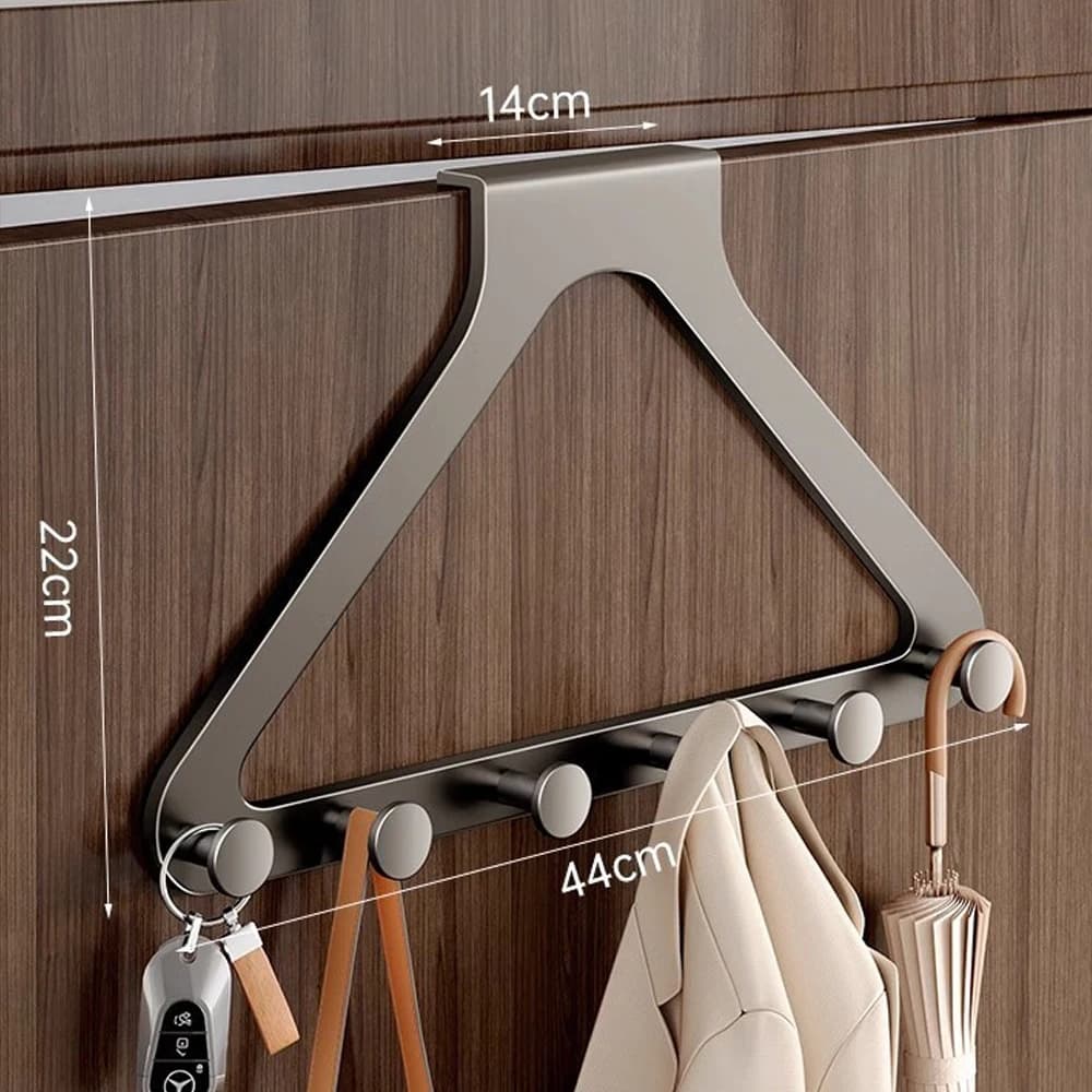 Triangular Door Hook Wall Mounted, PunchFree, Traceless Hanger for Coats, Hats, Bags, and More Organizer Clothes