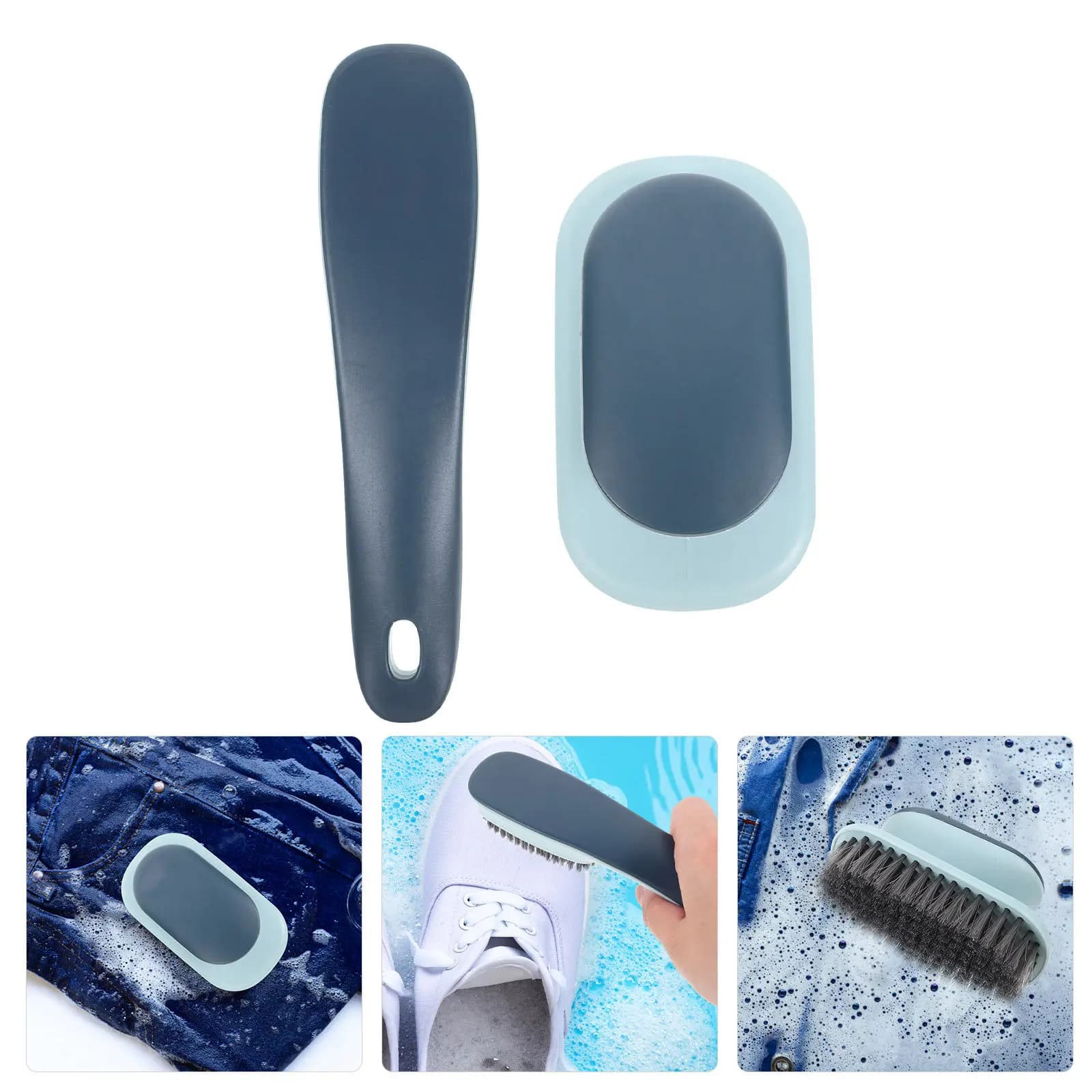 Set di Spazzole Morbide per Pulizia di Scarpe, Vestiti, Macchie, Superfici del Bagno, Spazzola Multifunzionale Ergonomica in ABS e PBT
