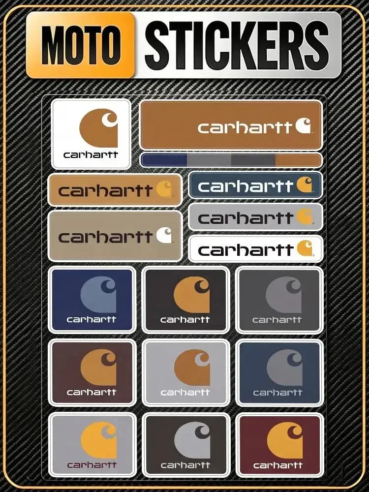 Poster C-ar-r-ha-rtt All Purpose Reflective Waterproof Scratch Blocker Decal Car Bike Helmet Cup Refrigerator
