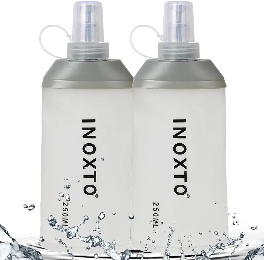 Soft Water Bottle for Running, Hiking, Cycling, 250ml/500ml, Pack of 2, Hydrating Bottle