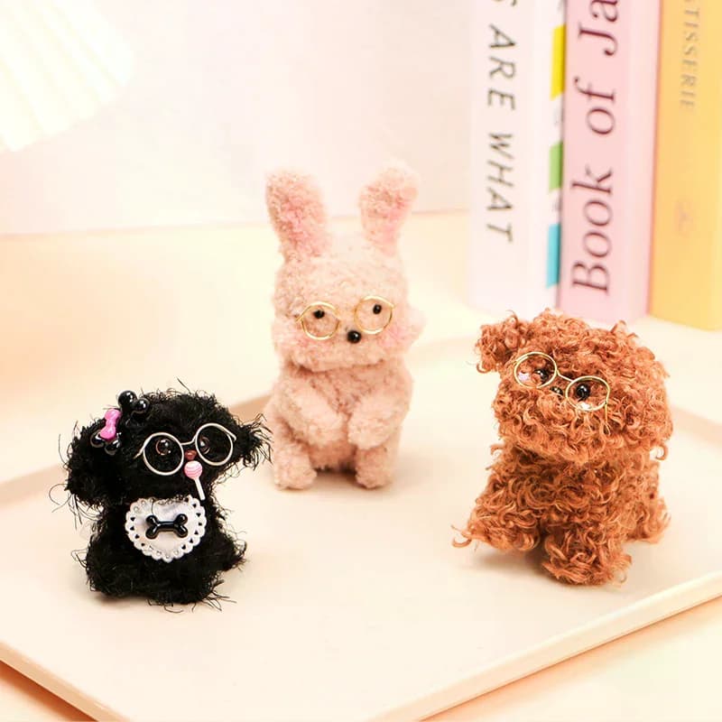 Per accessori decorativi per bambole in peluche Retro Mini occhiali rotondi in metallo per bambole Montatura per occhiali in miniatura senza lenti Grandi 10 pezzi