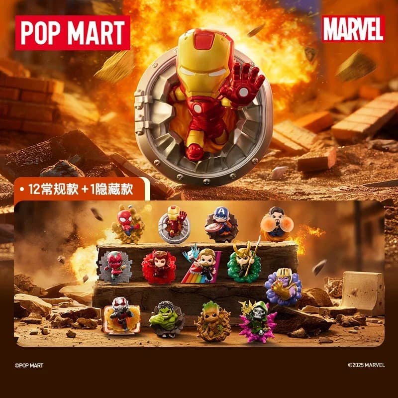 POP MART MARVEL Across The Infinite Series Blind Box Toys Mystery Box Guess Bag Doll Desktop Ornaments Collection Anime Figure