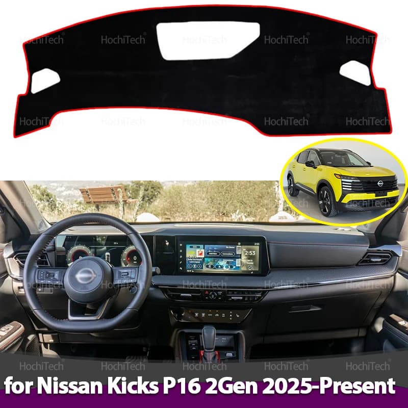 Tappetino Evitare la luce Pad Anti-UV Tappeto antiscivolo Cruscotto Parasole Copertura per Nissan Kicks P16 2Gen Seconda generazione 2025-Presente