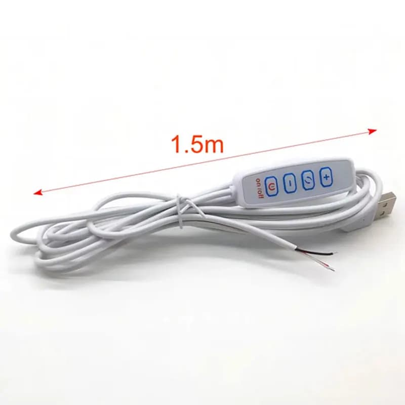 5V USB Dual Color Dimmer Controller Switch Wire Tricolor On Off Control Dimming Wire 1.5M For LED Strip Lamp Bulb Light