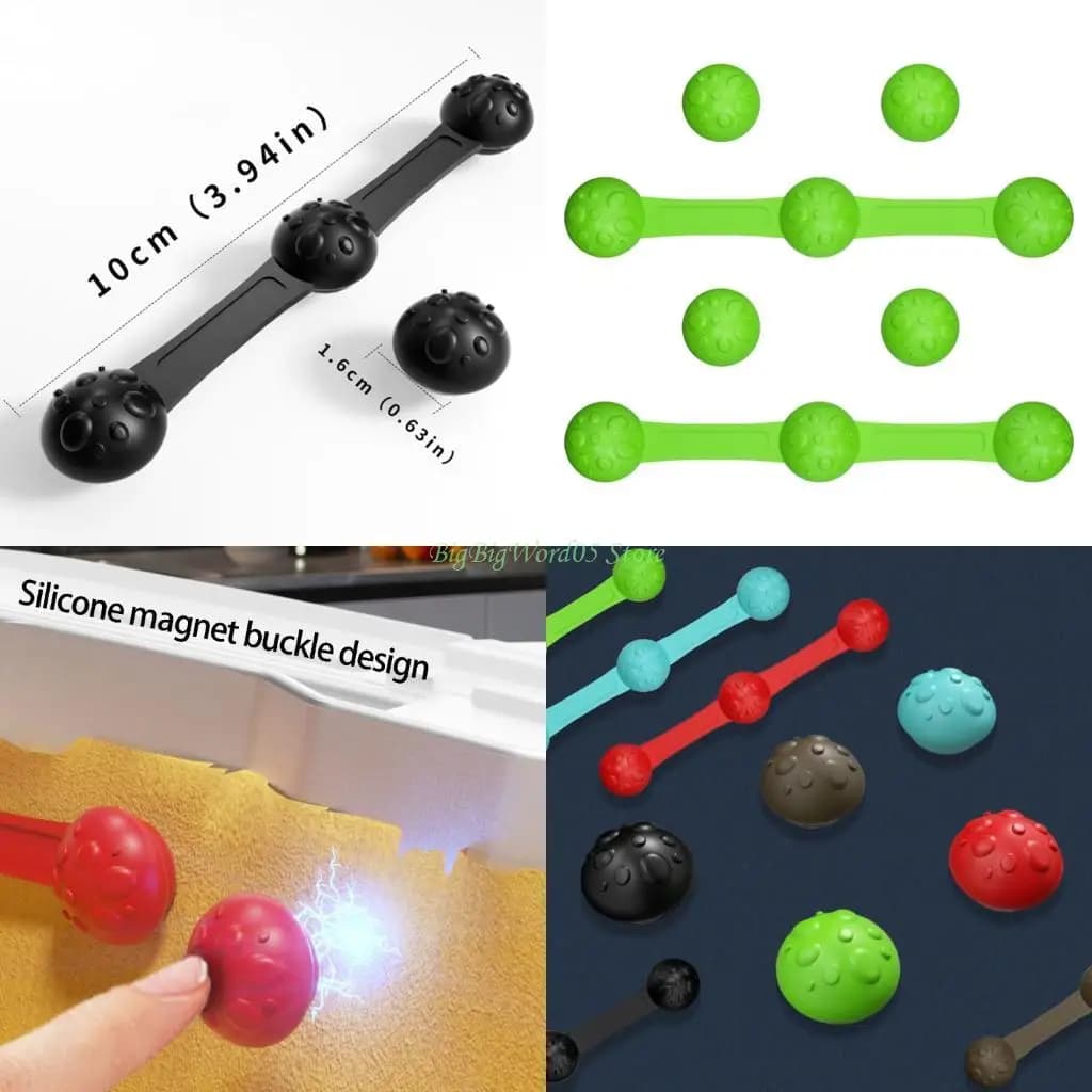 24TE Fibbia magnetica in silicone resistente da 6 pezzi per fissare in modo sicuro carta da forno delle friggitrici