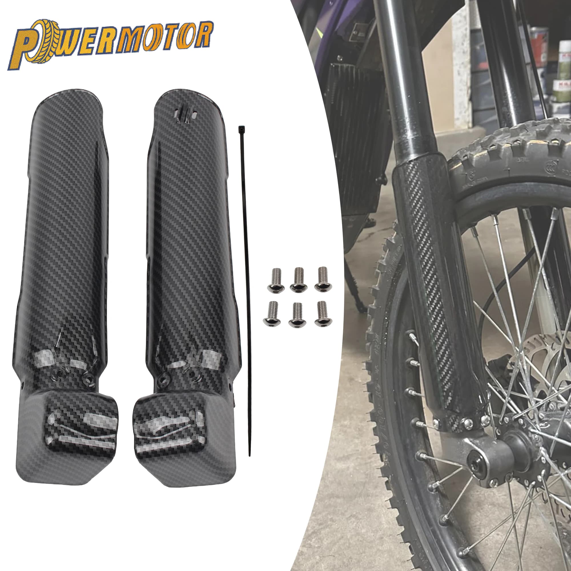 Motorcycle Front Fork Shock Absorber Guard Carbon Fiber Style For SurRon Light Bee S X Talaria Sting Electric Dirt Bike Parts