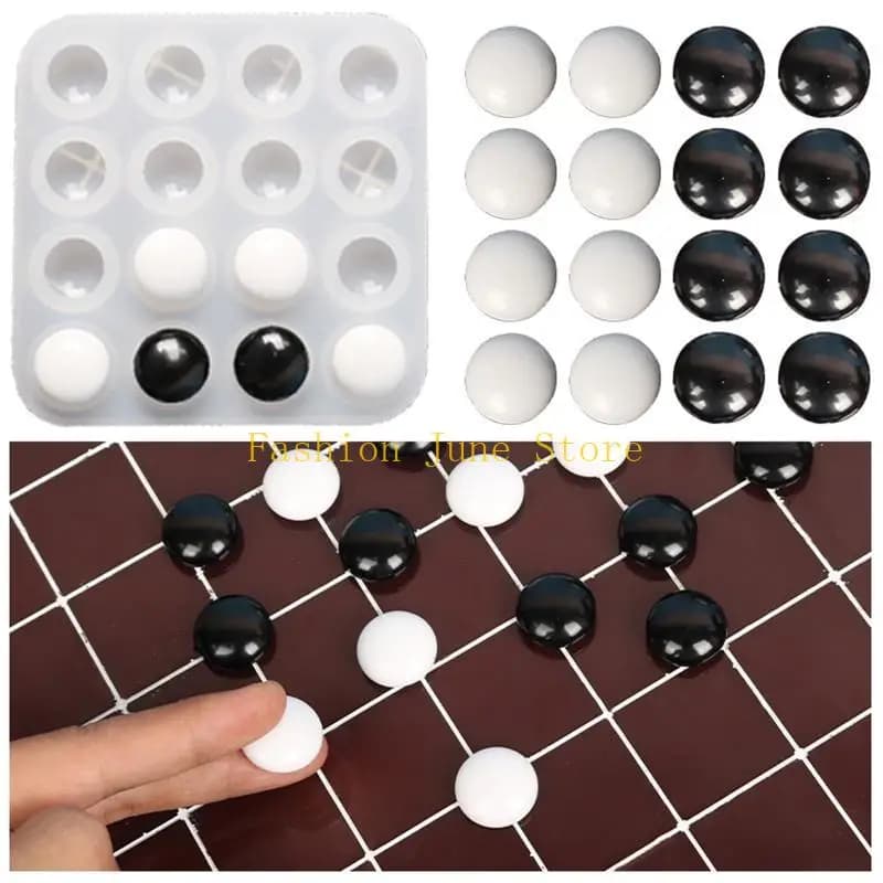 N5KA GUE DIY GUANG GOBANG Numero Board Stampo Silicone Game Epoxy Puzzle Chess Board Molto gioco apprendimento divertente