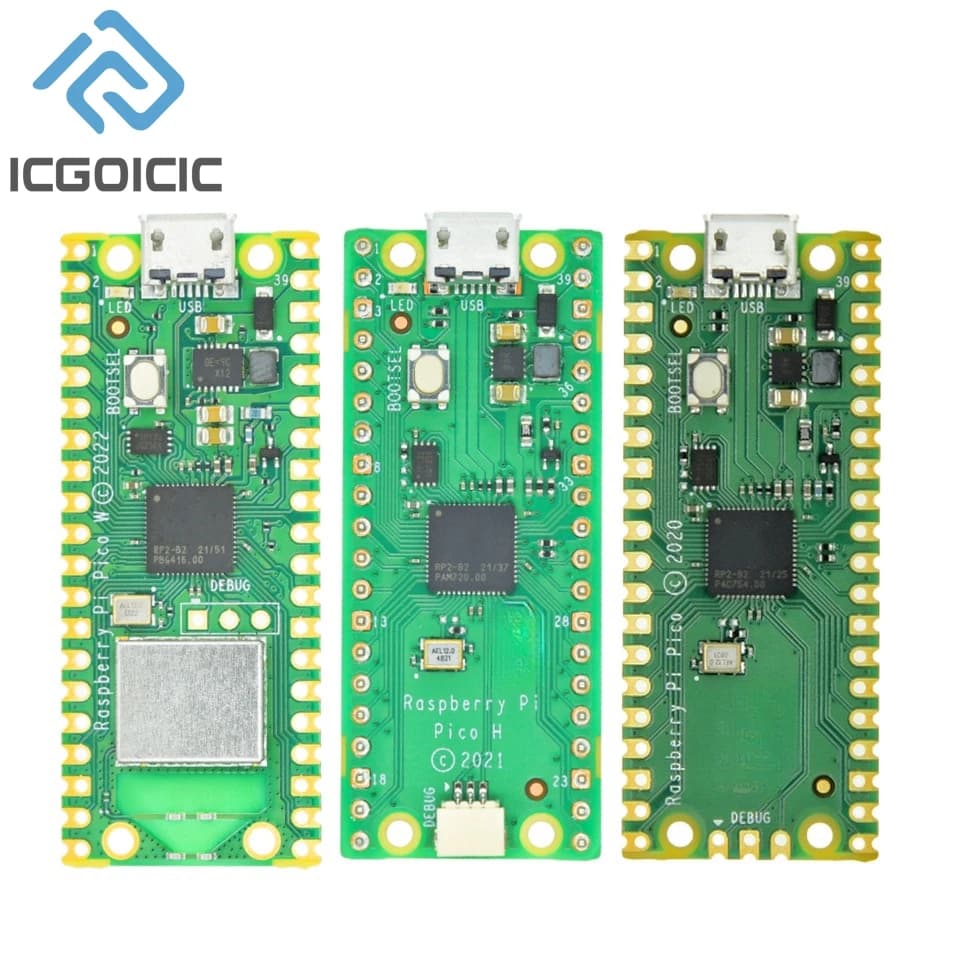 Raspberry Pi Pico W with wireless WiFi development card, Pico or Pico H with pin header, MciroPython/ support C + +