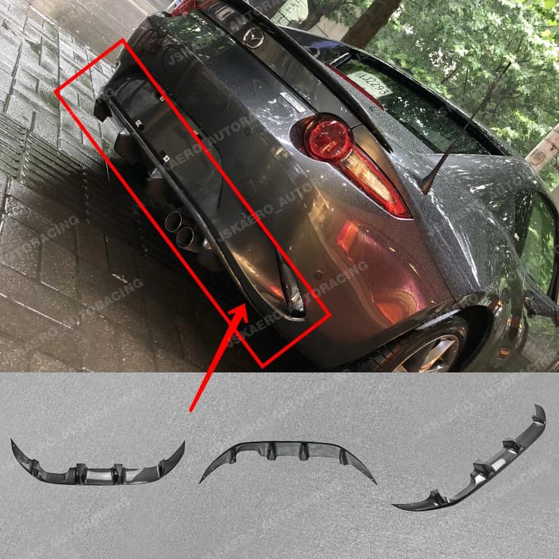 For Mazda MX5 ND5RC Miata Roadster Carbon Fiber Rear Bumper Diffuser Under Lip
