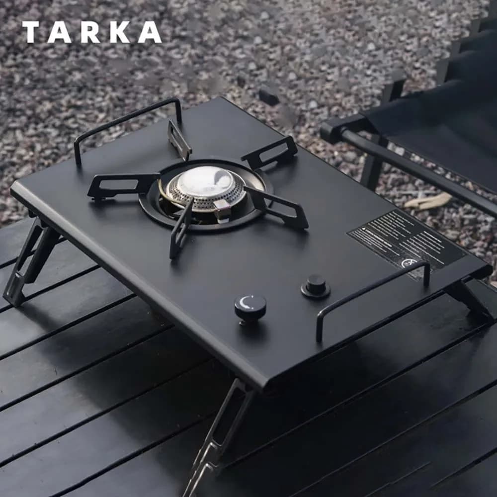 Fornello da Campeggio TARKA IGT, Bruciatore a Gas Portatile, Fornello da Viaggio, Fornello per BBQ Familiare, Attrezzatura da Cucina per Picnic